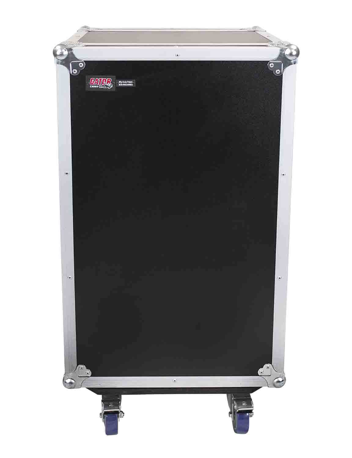 Gator Cases G-TOUR 10X12 PU, 10U Top 12U Side Console Rack Case with Casters - Hollywood DJ