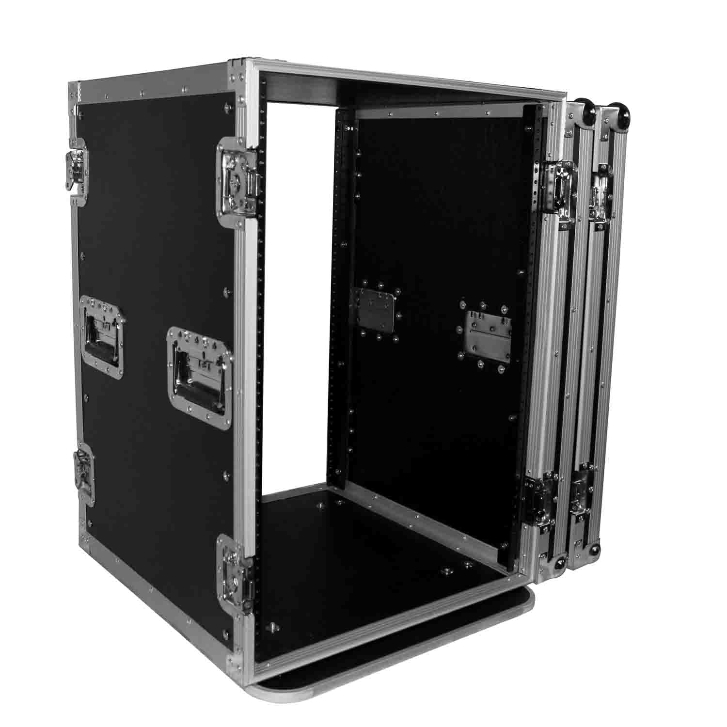 ProX T-16RSS, 16U Space Rack Mount ATA Flight Case 19 In Depth - Hollywood DJ