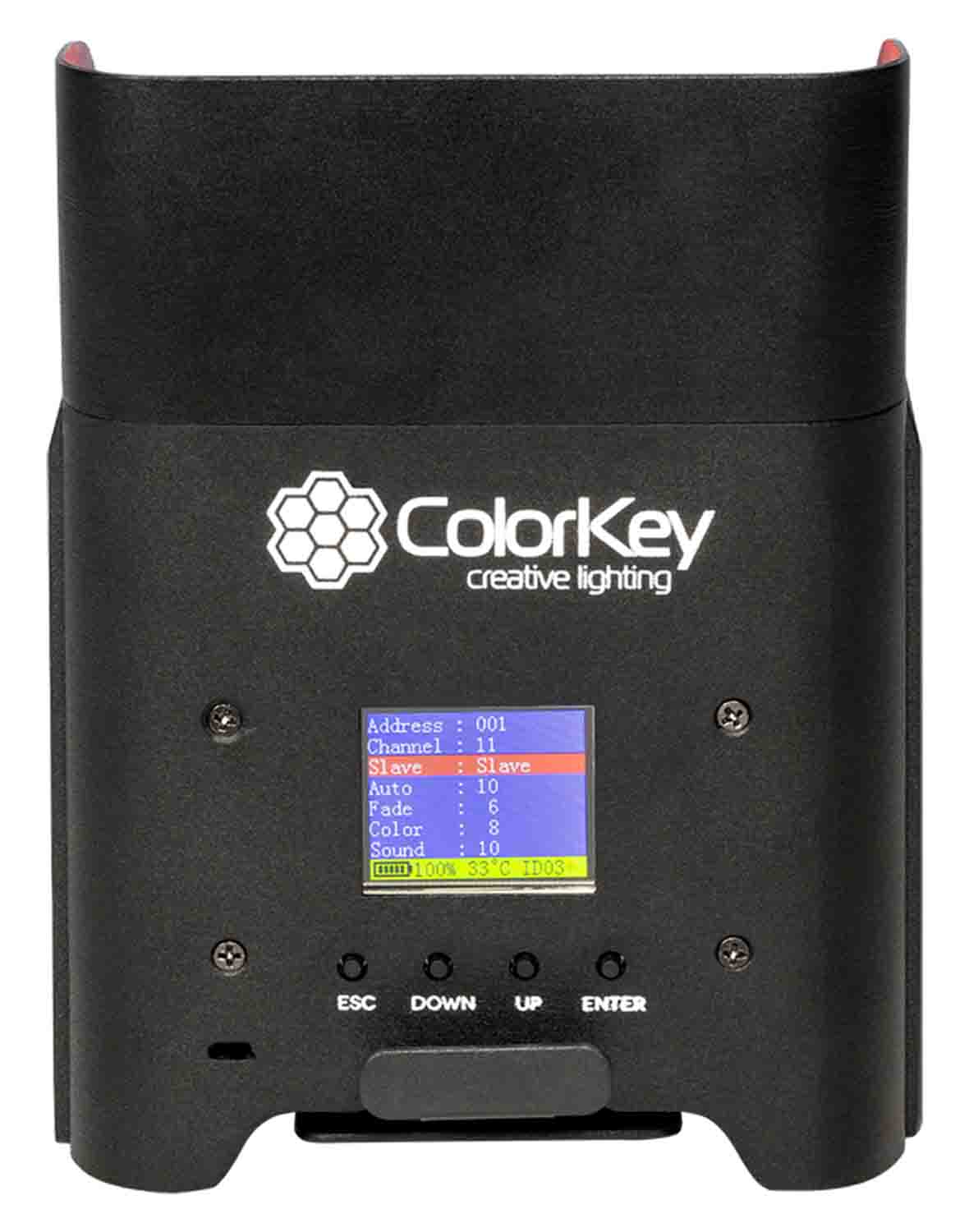 Colorkey CKU-7060 AirPar HEX 4 Wireless Uplight with Rechargeable Battery - Hollywood DJ