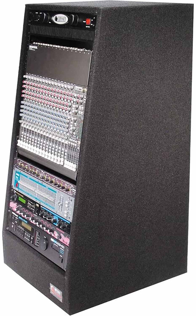 Odyssey CRS20W, 20U Carpet Studio Rack with Wheels - Hollywood DJ