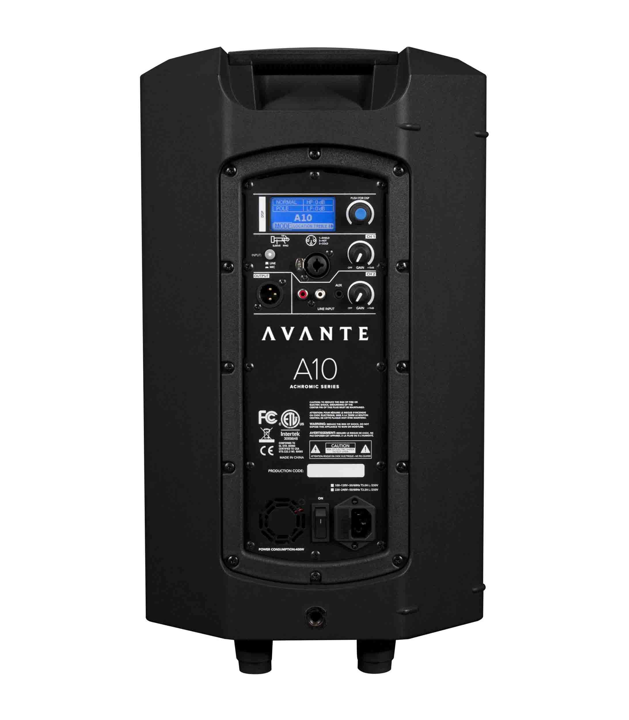 Avante Audio A10, 10" 2 Way Active PA Speaker with DSP by Avante Audio