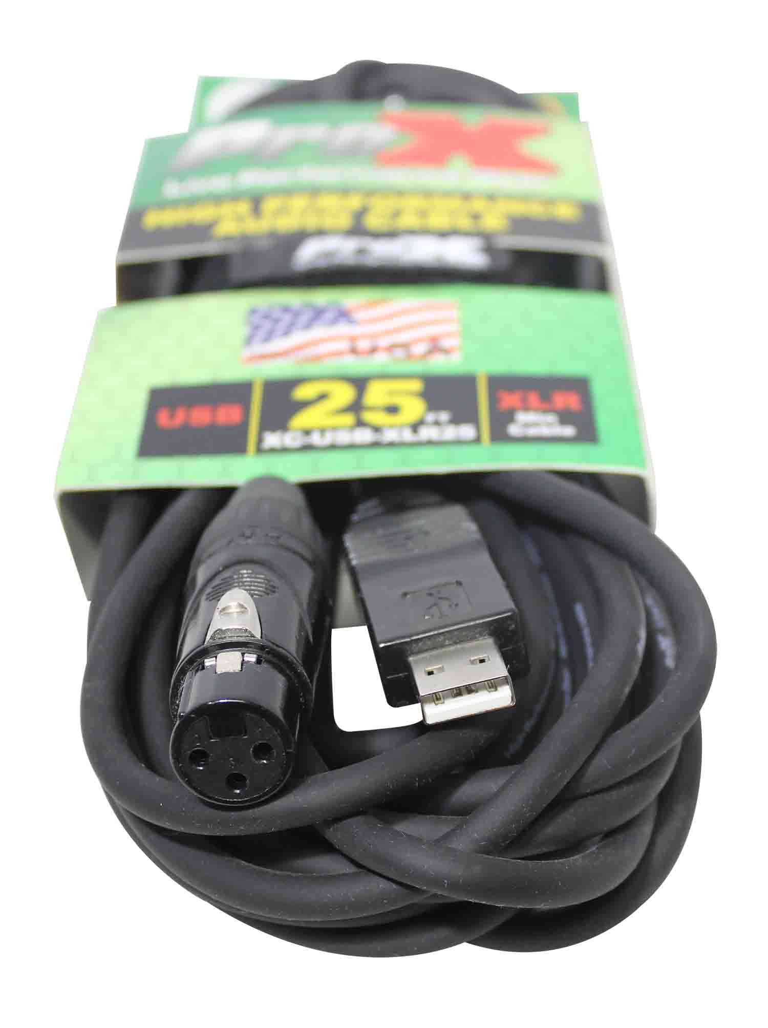 Prox XC-USB-XLR25 XLR-F to USB High Performance Audio Cable - 25 Feet - Hollywood DJ