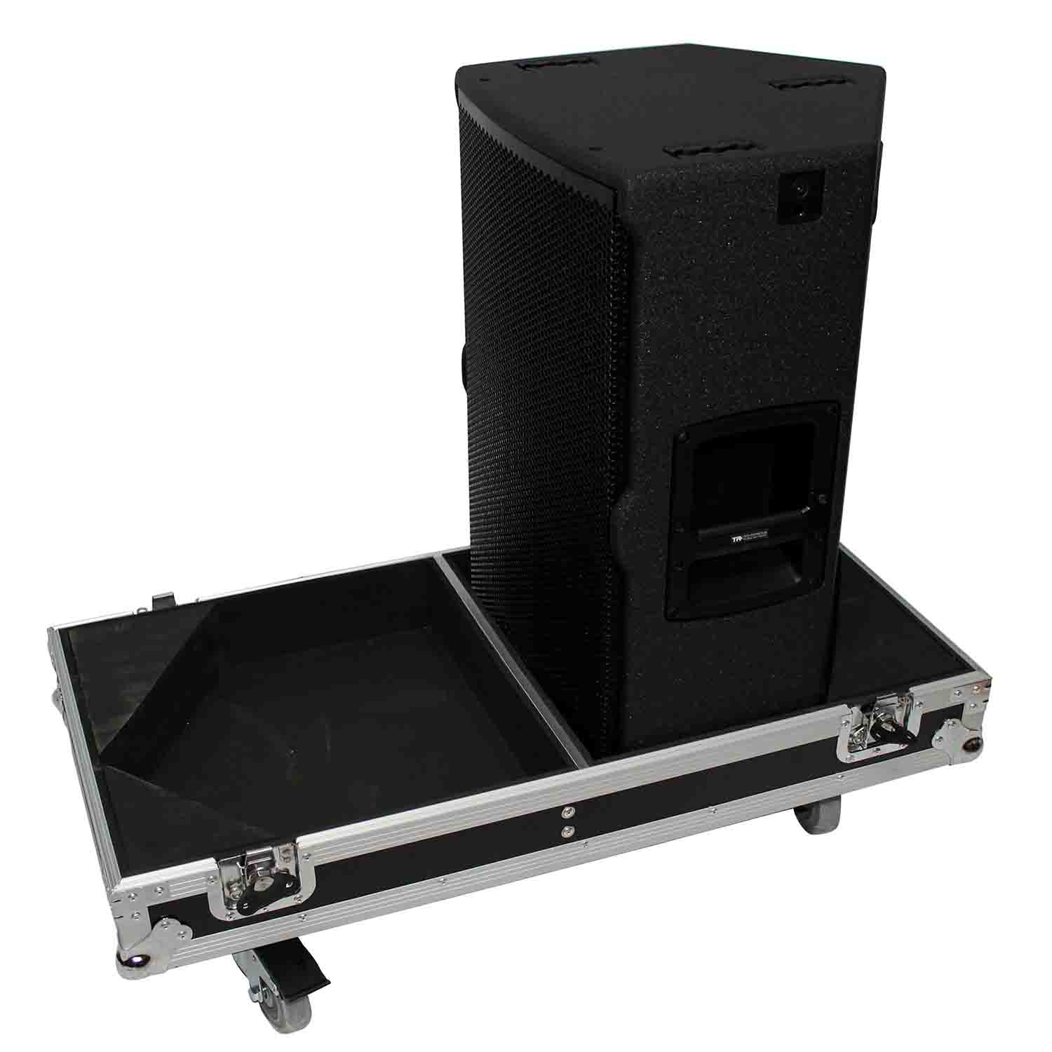 ProX X-RCF-TT25-AX2W Flight Case for Two RCF-TT25-A II High Definition Two-Way Speakers with 4 Inch Wheels - Hollywood DJ