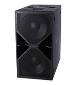 BassBoss BB-ZV28-MK3 Dual 18-Inch Active Subwoofer - Black - Hollywood DJ