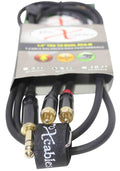 Prox XC-SYR05 Unbalanced 1/4" TRS-M to Dual RCA-M High Performance Audio Cable - 5 Feet - Hollywood DJ