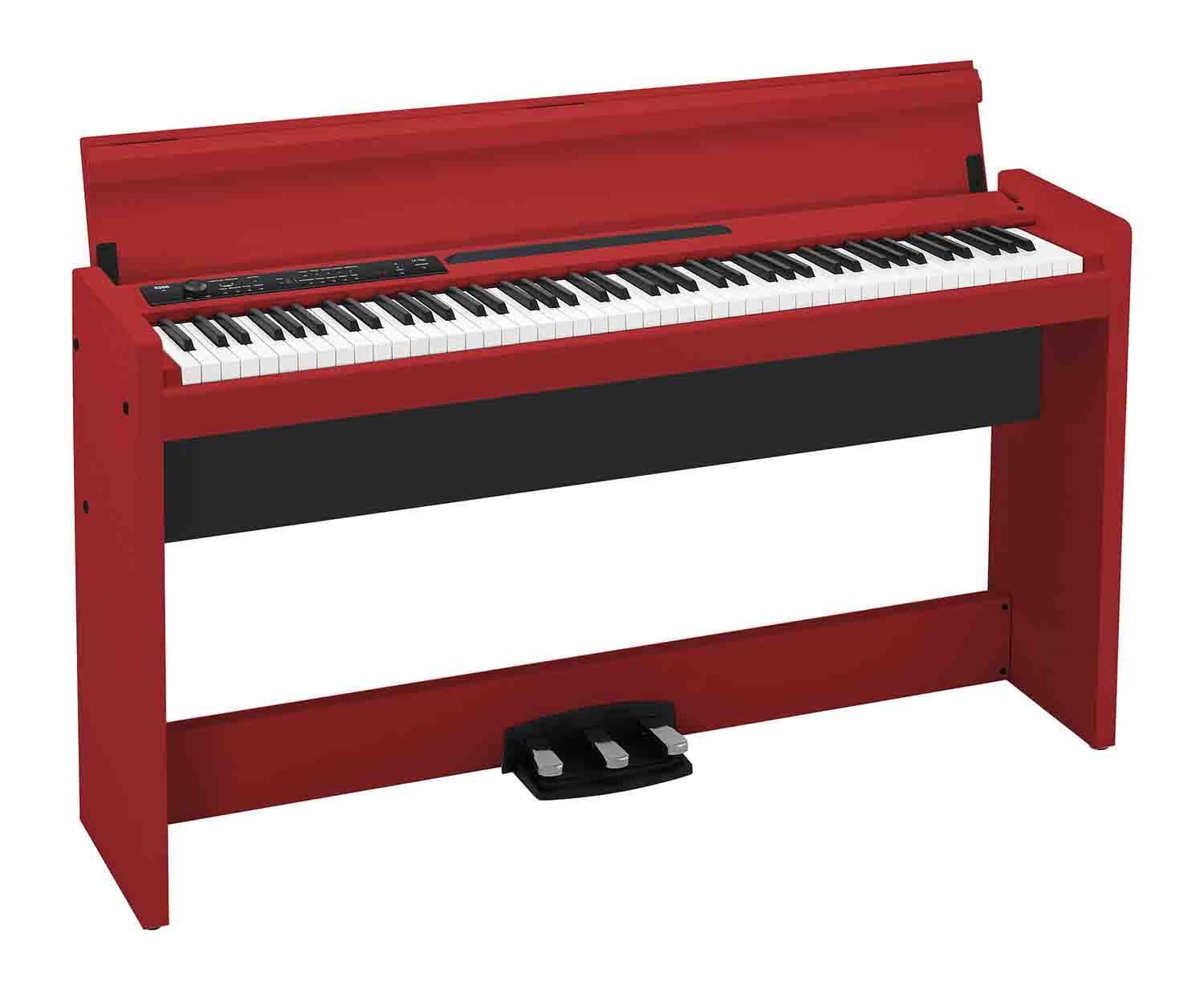 Korg LP-380U 88-Key Slim Digital Piano with Speakers - Red - Hollywood DJ