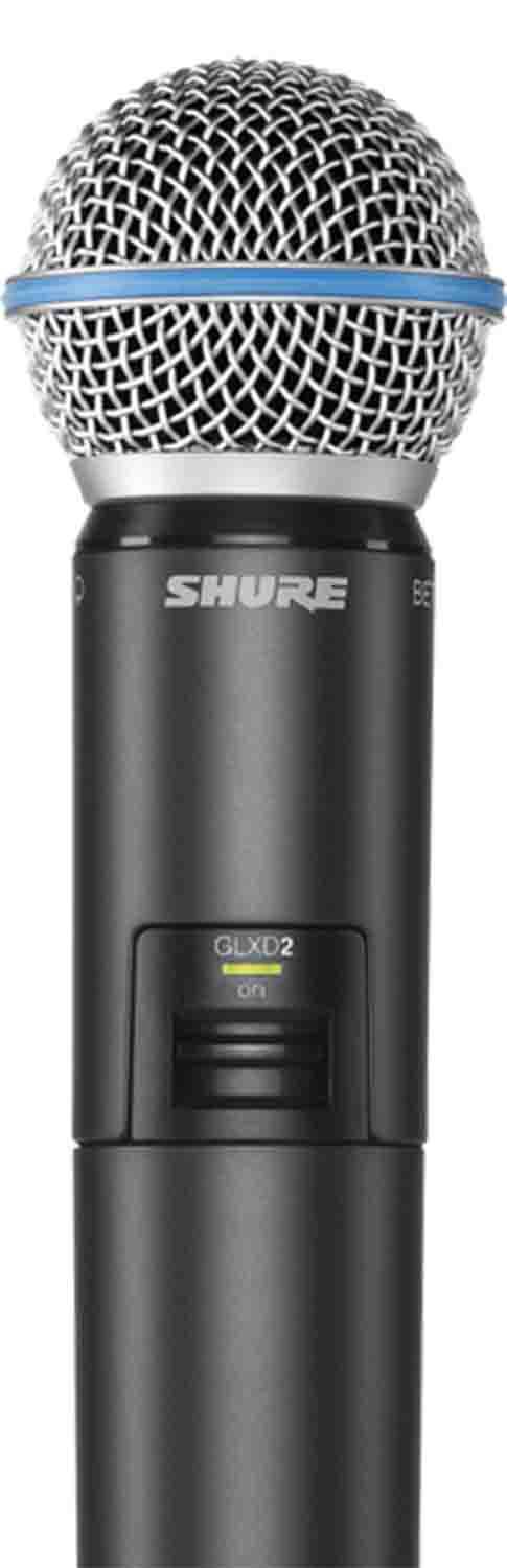 Shure GLXD2/B58-Z2 Digital Handheld Wireless Microphone Transmitter with Beta 58A Capsule - Hollywood DJ