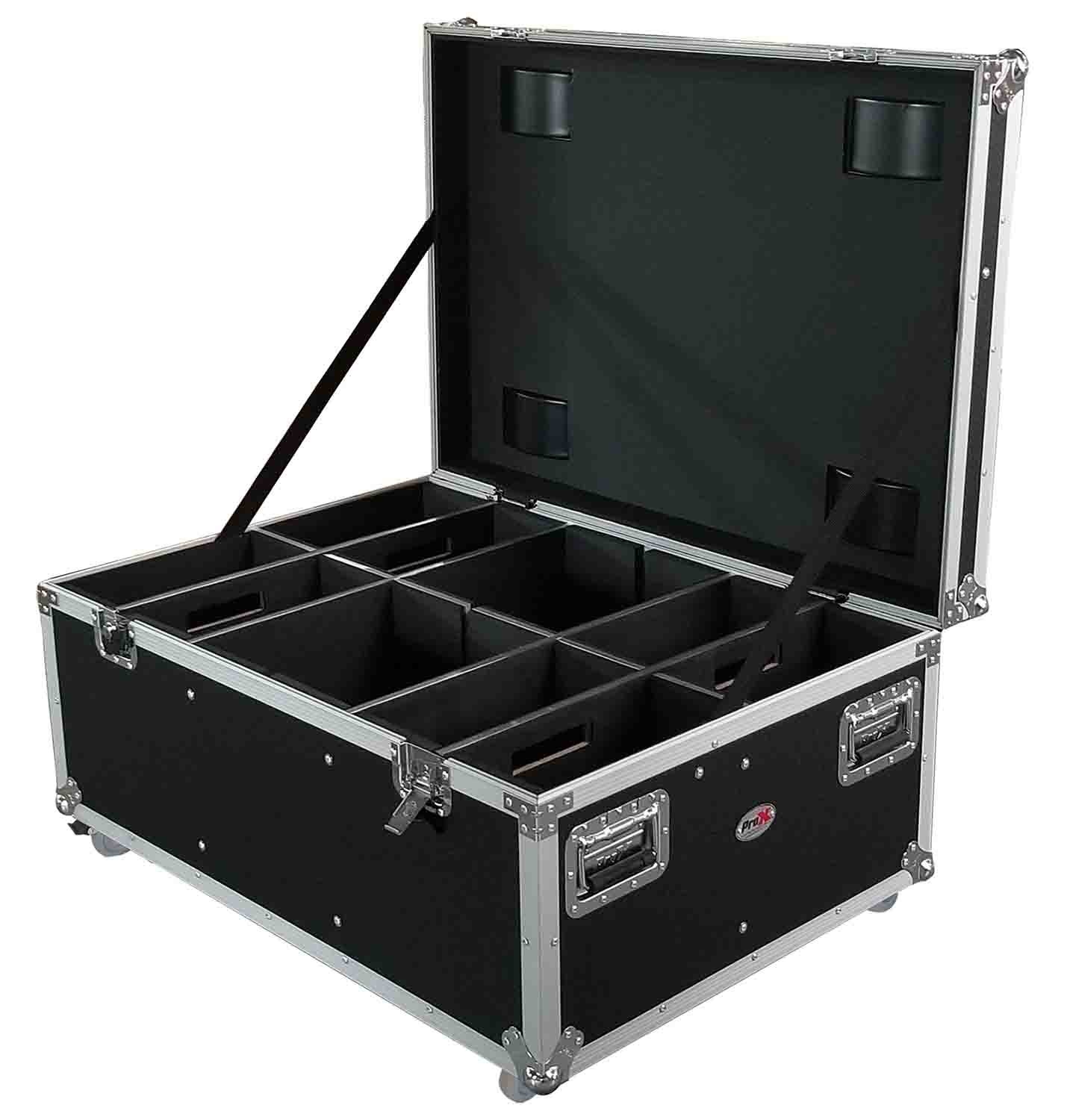 ProX XS-PARU612W Par Can Utility Case with Wheels will Hold 6 or 12 Par Lights - Hollywood DJ