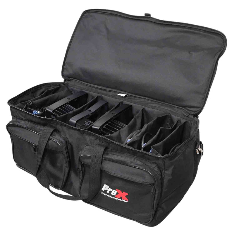 ProX XB-CP46 MANO Large Utility Carry Bag with Organizing dividers For Cables, LED Lighting, and More - Hollywood DJ
