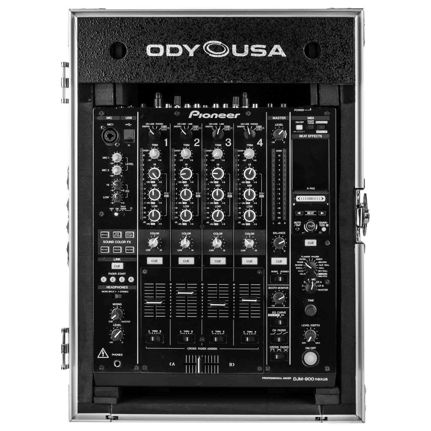 Odyssey FZ12MIXXDDIA, Universal Format 12 Inches Silver Diamond Plated DJ Mixer Case - Hollywood DJ