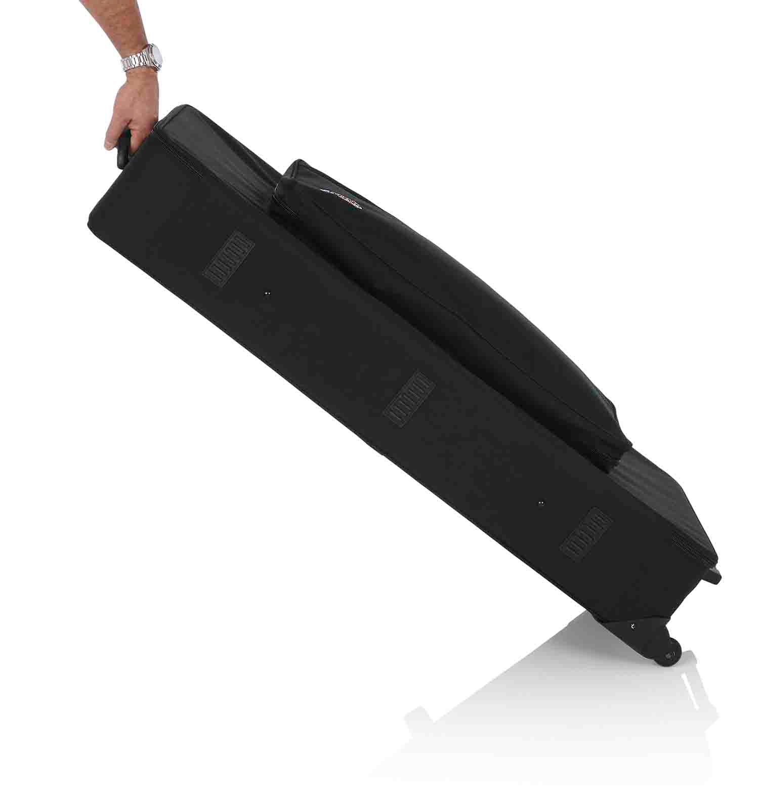 Gator Cases GK-61 Rigid EPS Foam Lightweight DJ Case for 61 Note Keyboards with Wheels - Hollywood DJ