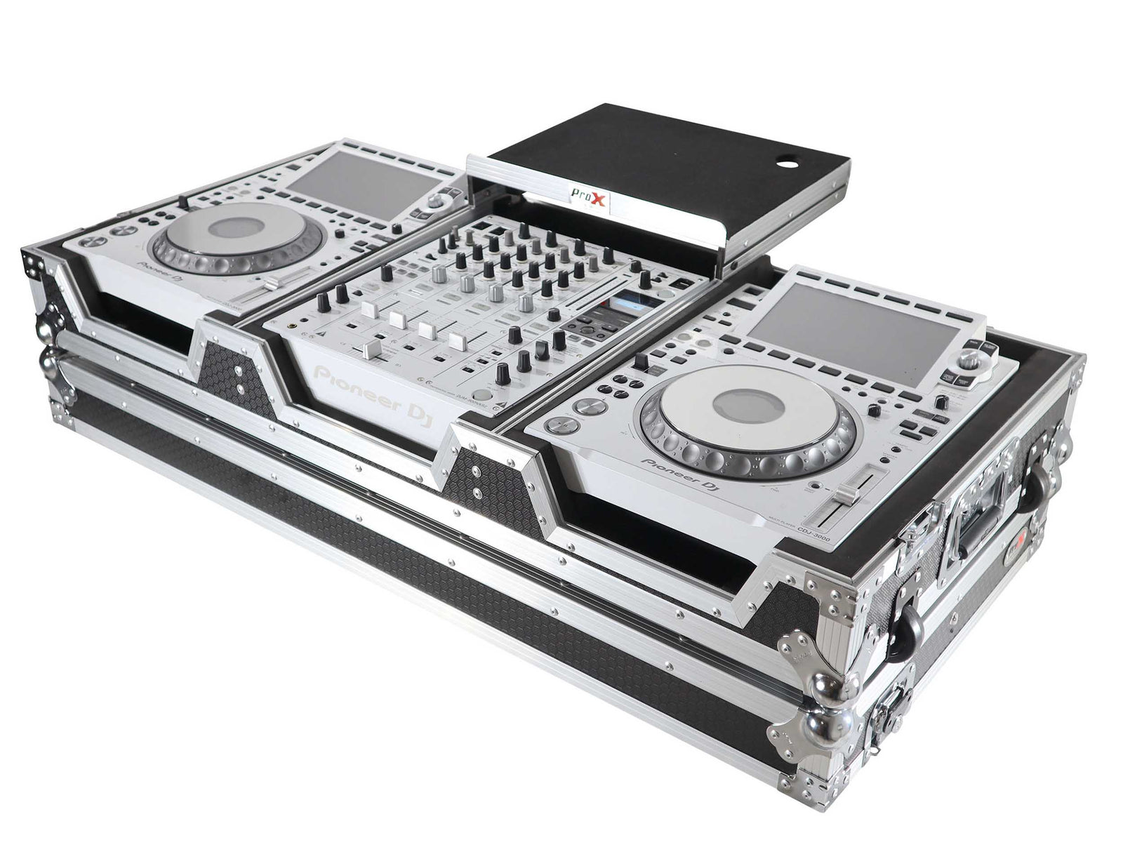 ProX XS-CDM3000WLT DJ Flight Case for Pioneer Mixer DJM-900NXS2 and 2 CDJ-3000 with Wheels and Laptop Shelf ProX Cases