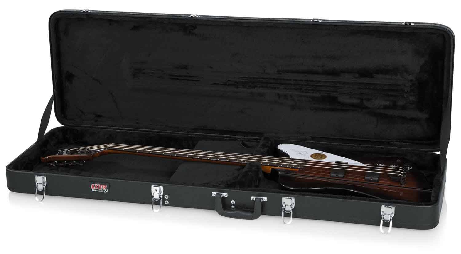 Gator Cases GWE-TBIRD-BASS Hard-Shell Wood Case for Thunderbird Bass Guitars - Hollywood DJ
