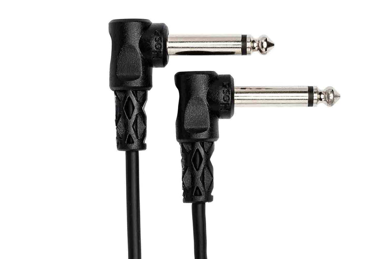 Hosa CFS-606 Molded Right-Angle Guitar Patch Cable, 6 inch (6 pack) - Hollywood DJ