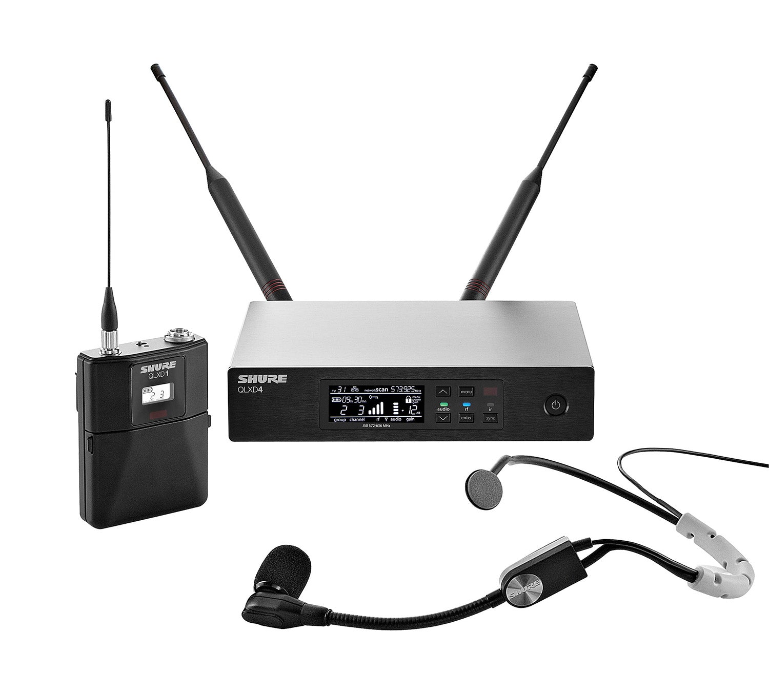 Shure QLXD14/SM35-H50 Headworn Wireless Microphone System with SM35 - H50 (534 to 598 MHz) - Hollywood DJ