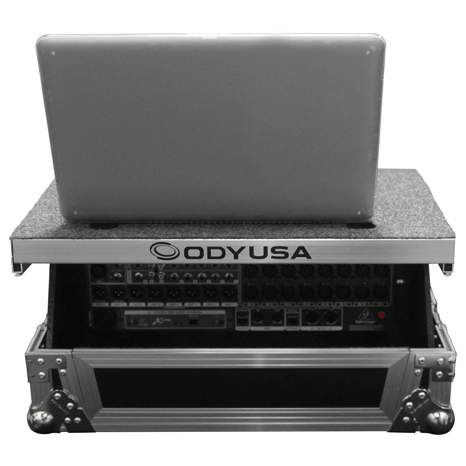 Odyssey FZGSMX1913 Universal 13U Rack Mountable Mixer Flight Case with Glide Platform - Hollywood DJ