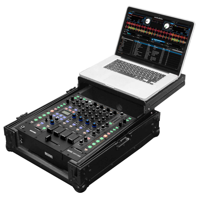 Odyssey FZGS12RANE64BL Rane Sixty-Four 12″ Mixer Flight Case with Glide Platform - Black - Hollywood DJ