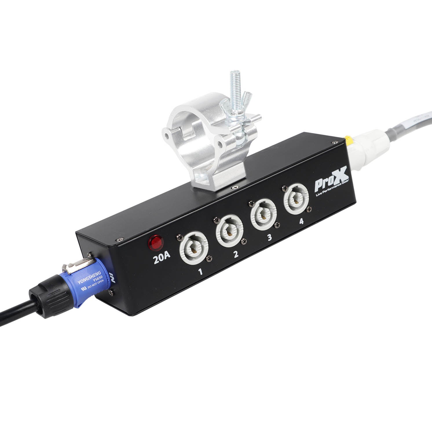 ProX X-PWCX4 BOX Power Center Four-Way Spitter for Indoor Power Connector - Hollywood DJ