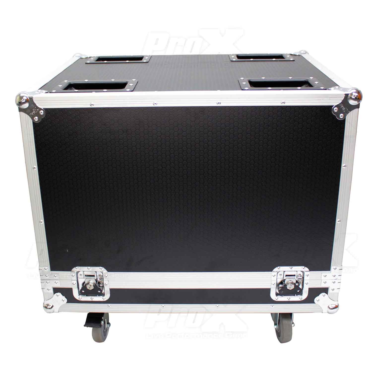 ProX X-RCF-SUB8004AS Flight Case for RCF SUB 8004-AS and RCF SUB 708-AS II Subwoofer Speakers with 4 Inch Wheels - Hollywood DJ