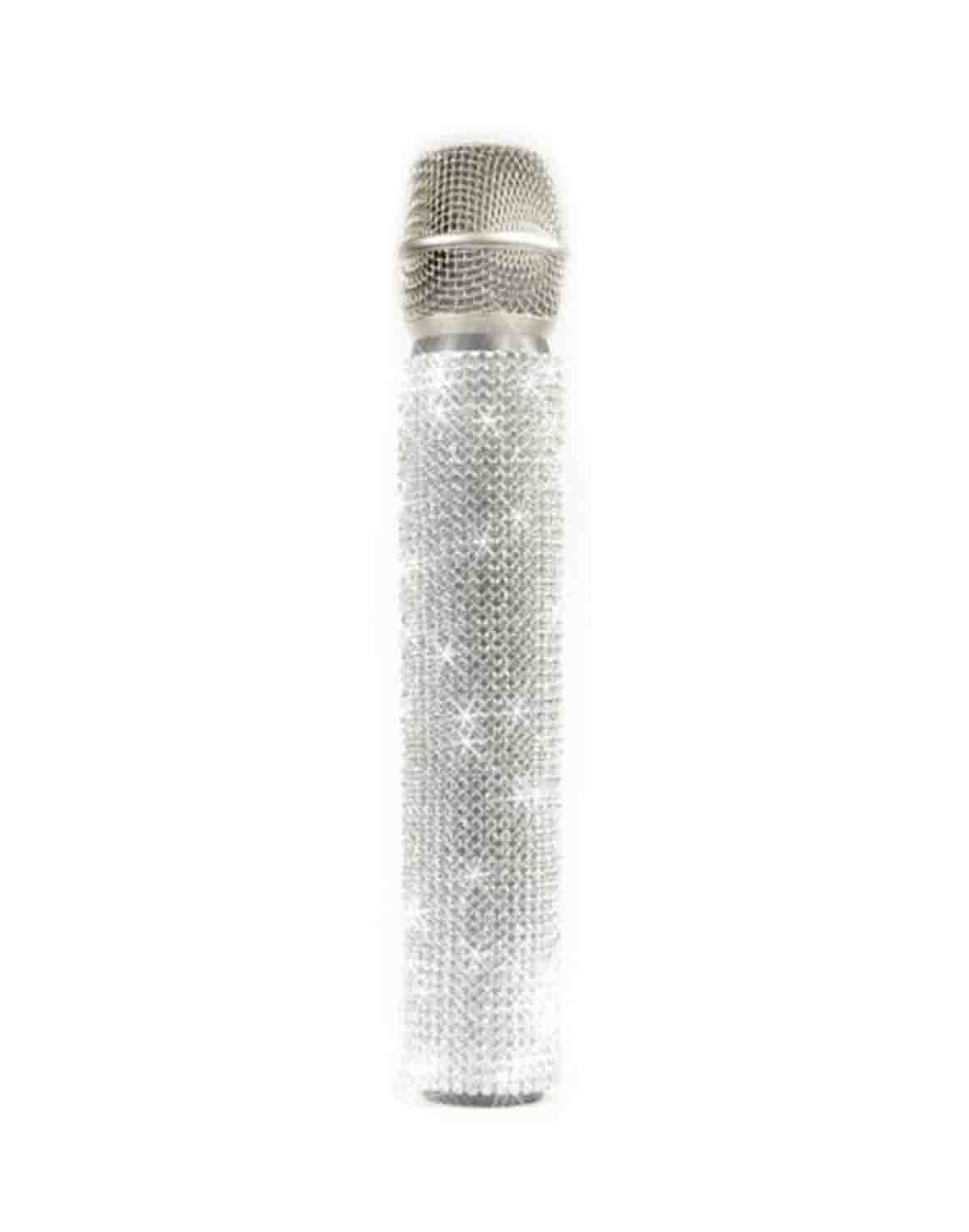 Micfx White Diamonds Crystal Microphone Sleeve - Hollywood DJ