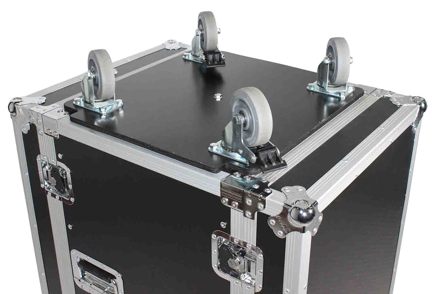 ProX XS-18R18W 18U Space Amp Rack Mount ATA Flight Case with Casters - 18 Inch - Hollywood DJ