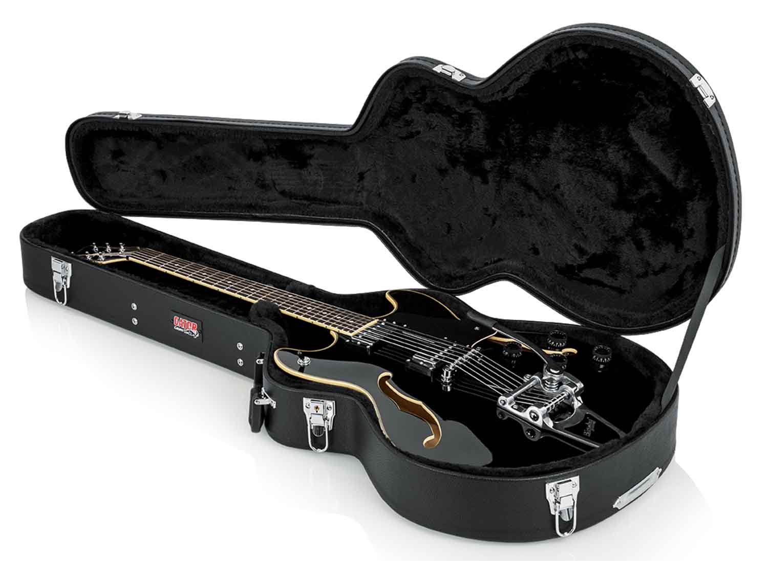 Gator Cases GWE-335 Hard-Shell Wood Case for Semi-Hollow Guitars - Hollywood DJ