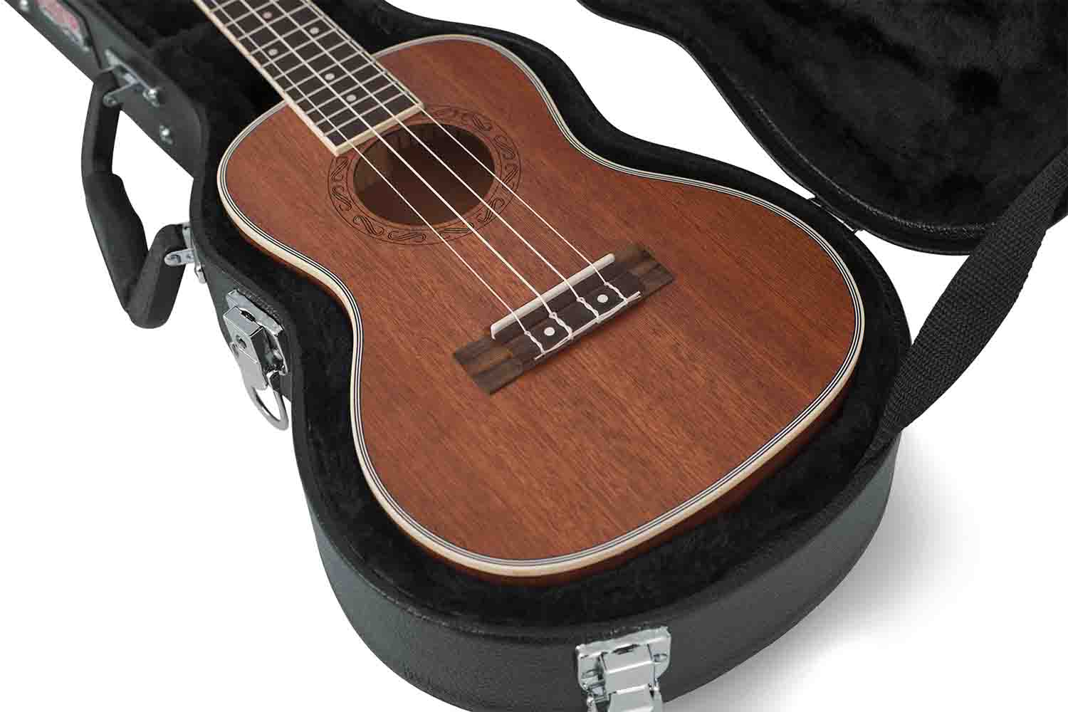 Gator Cases GWE-UKE-CON Hard-Shell Wood Case for Concert Style Ukulele - Hollywood DJ