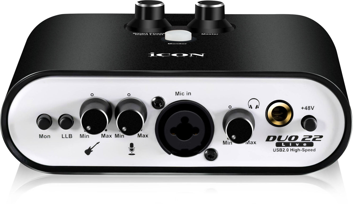 B-Stock: Icon Pro Audio Duo22 Live, Simultaneous Desktop and Mobile Connectivity Audio Streaming Interface - Hollywood DJ