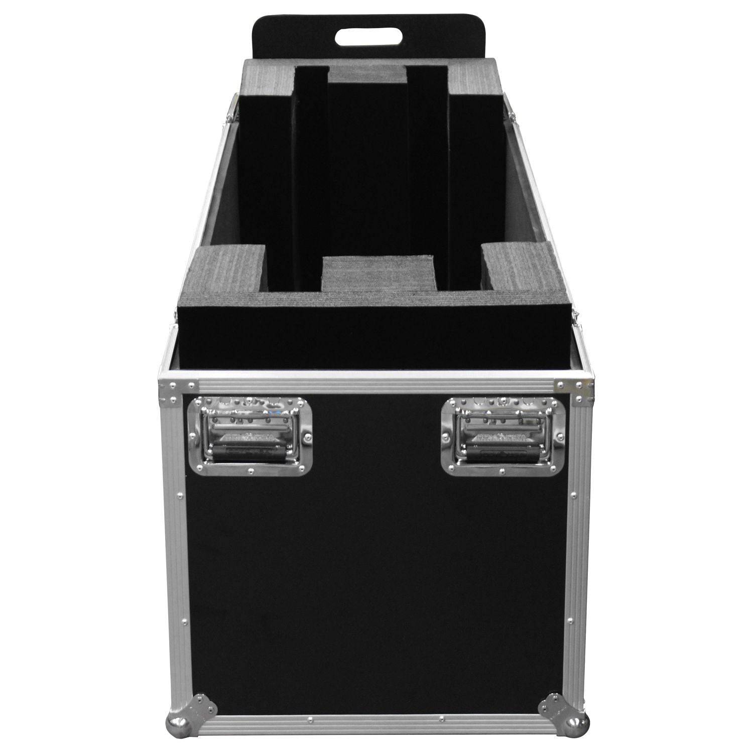 Odyssey FZ2FSM65W Dual 60-65″ Flat Screen Monitor Flight Case with Casters - Hollywood DJ