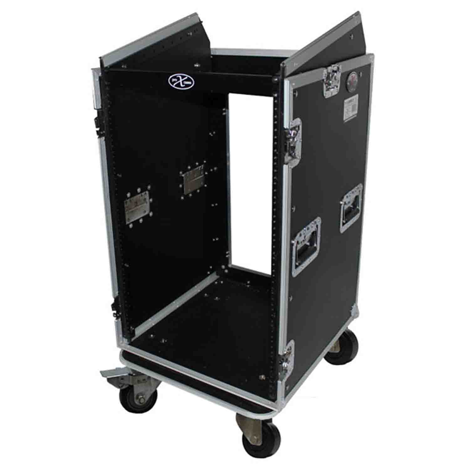 ProX T-18MRSSMK2, 18U Rack x 10U Top Mixer DJ Combo Flight Case - Hollywood DJ