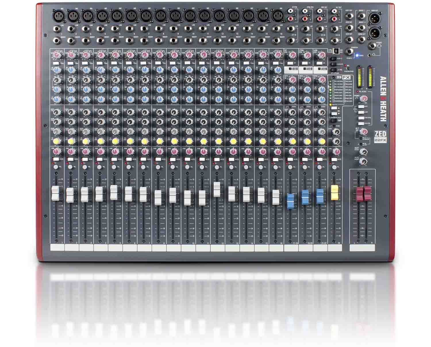 Allen & Heath ZED-22FX Multipurpose Mixer with FX for Live Sound and Recording - Hollywood DJ