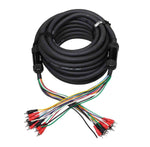 ProX XC-MEDOOZA50, 10 RCA Channel + 3 Power Cable for Marine and Car Audio - 50 Feet - Hollywood DJ