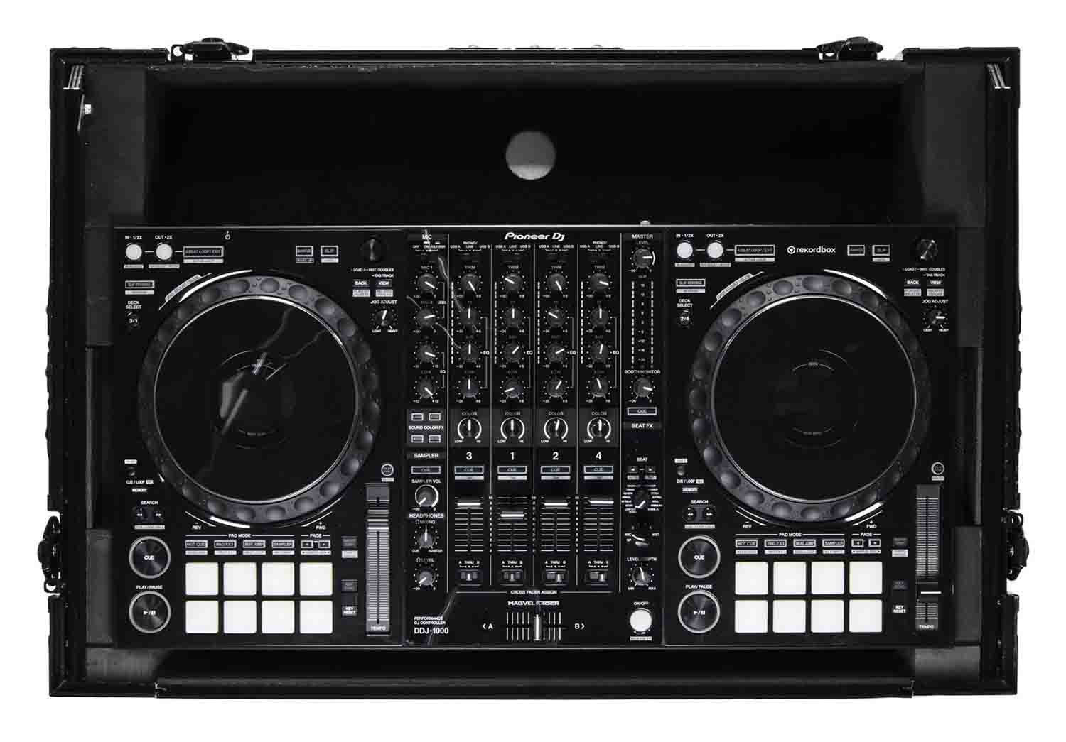 Odyssey 810271 Glide Style 1U Case for Pioneer DDJ-1000 DJ Controller with Wheels - Hollywood DJ