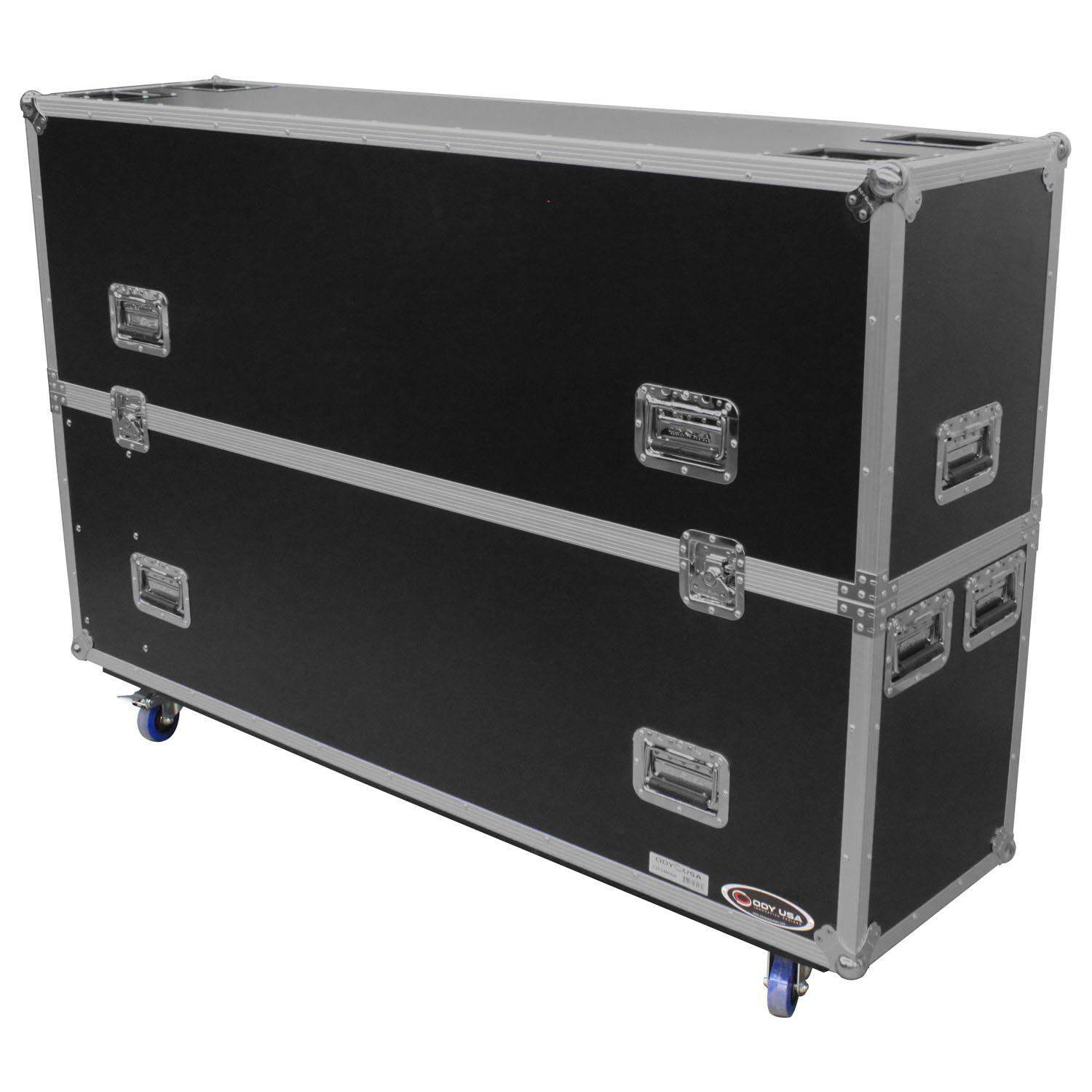 Odyssey FZFSM65W, 60-65″ Flat Screen Monitor Flight Case with Casters - Hollywood DJ