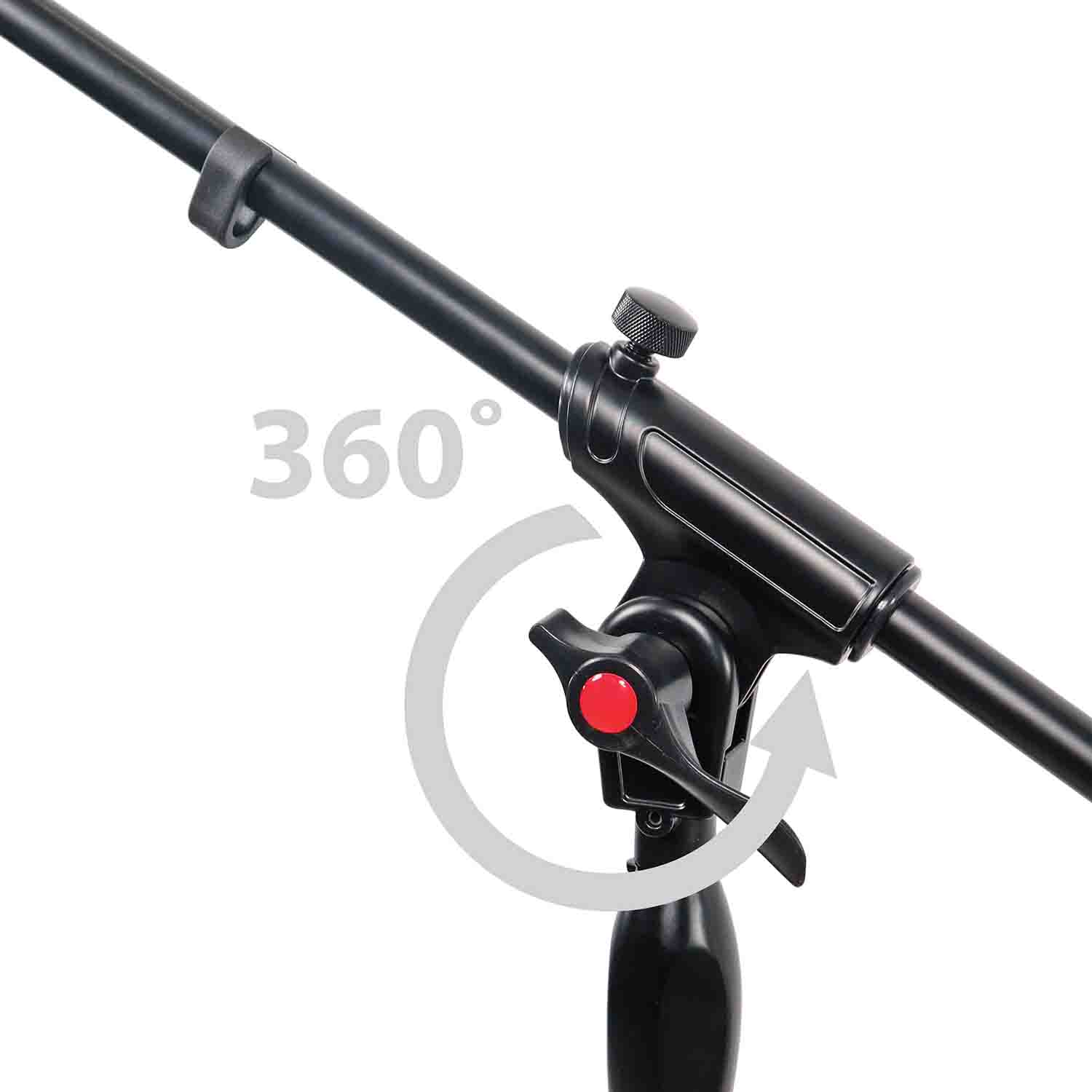 ProX T-MIC09 Pro Tripod Microphone Concert Musician DJ Stand with Boom and Mic Clip - 6 Feet - Hollywood DJ