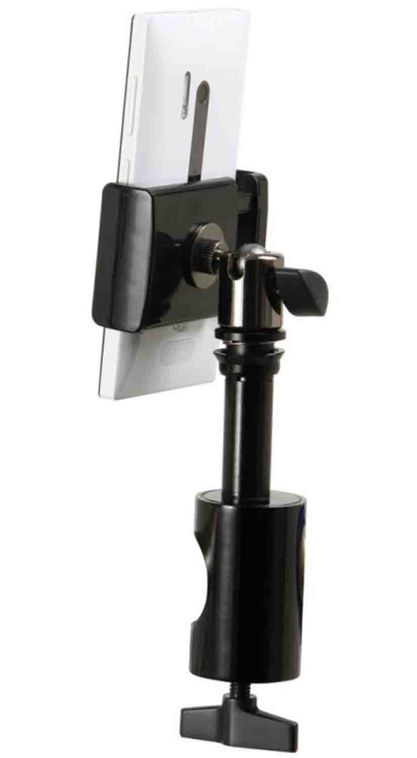 OnStage TCM1901 Grip-On Universal Device Holder System with Round Clamp - Black - Hollywood DJ