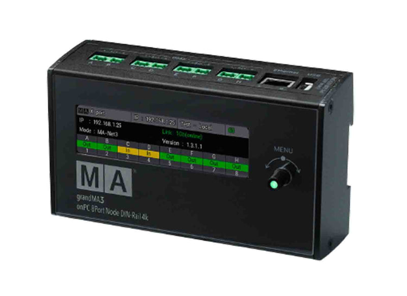MA Lighting MA4023581 Grandma3 OnPC 8Port Node DIN-Rail 4k - Hollywood DJ