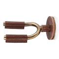 Levy's Leathers LVY-FGHNGR-BRBN Brass Forged Guitar Hanger with Brown Leather - Hollywood DJ