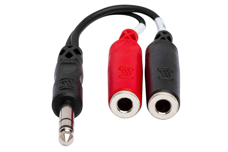 Hosa YPP-117 Stereo Breakout Cable 1/4 in TRS to Dual 1/4 in TSF - Hollywood DJ