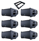 QSC LA108, 8" Powered Line Array Loudspeaker Package with Array Frame QSC