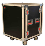 Gator Cases G-TOUR SHK12 CA, 12U Shock Road Rack Case with Casters - Hollywood DJ