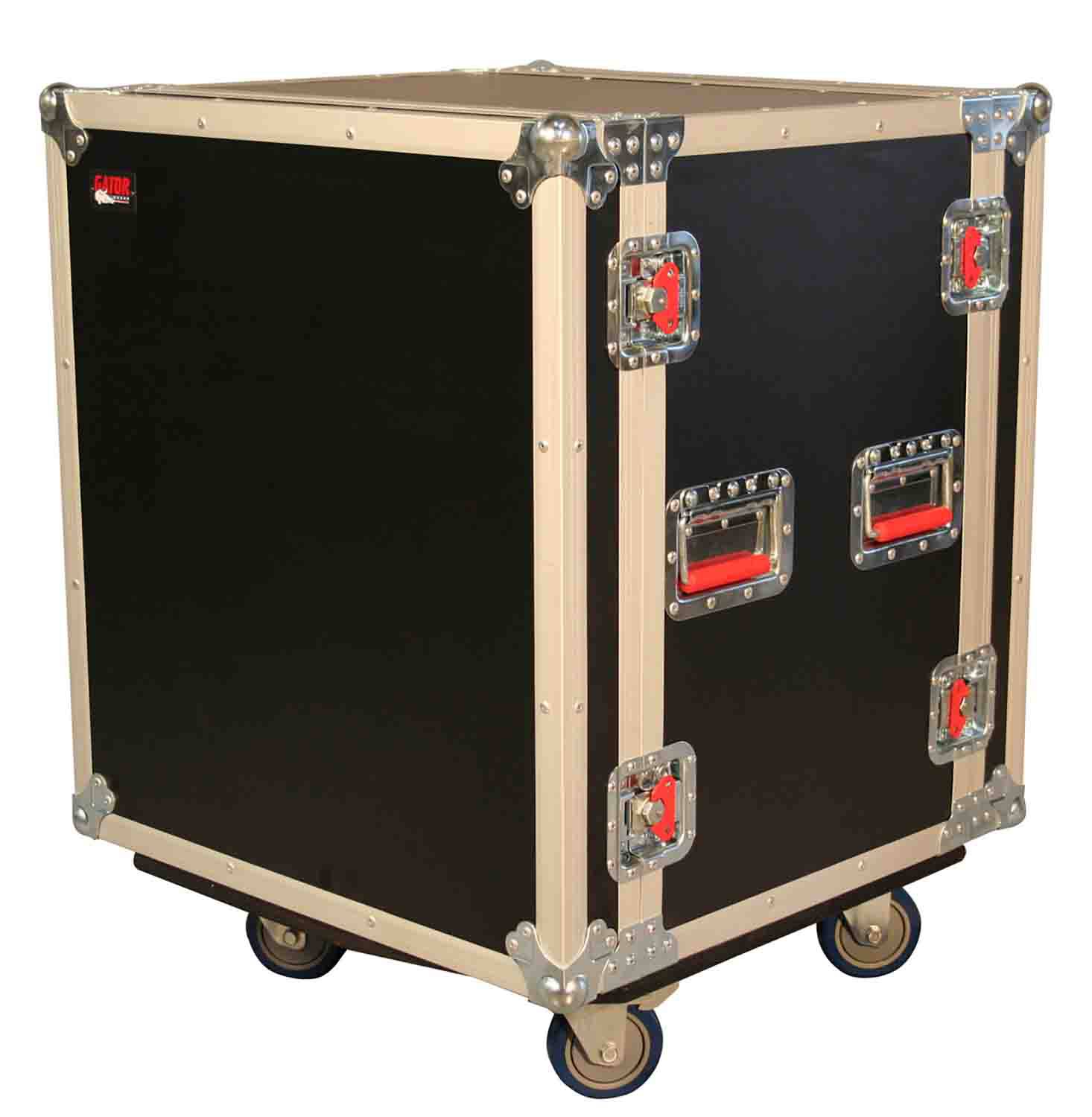 Gator Cases G-TOUR SHK12 CA, 12U Shock Road Rack Case with Casters - Hollywood DJ