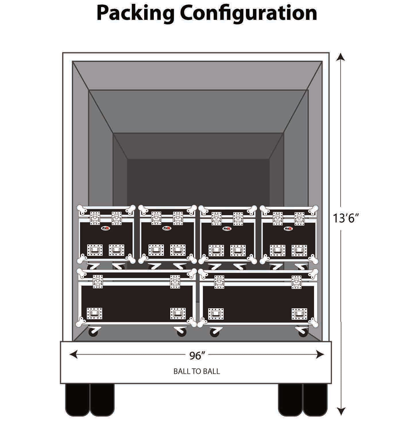 ProX XS-UTL483030W Heavy-Duty Truck Pack Utility Flight Case W-Divider and Tray Kit - 48"X30"X30" - Hollywood DJ