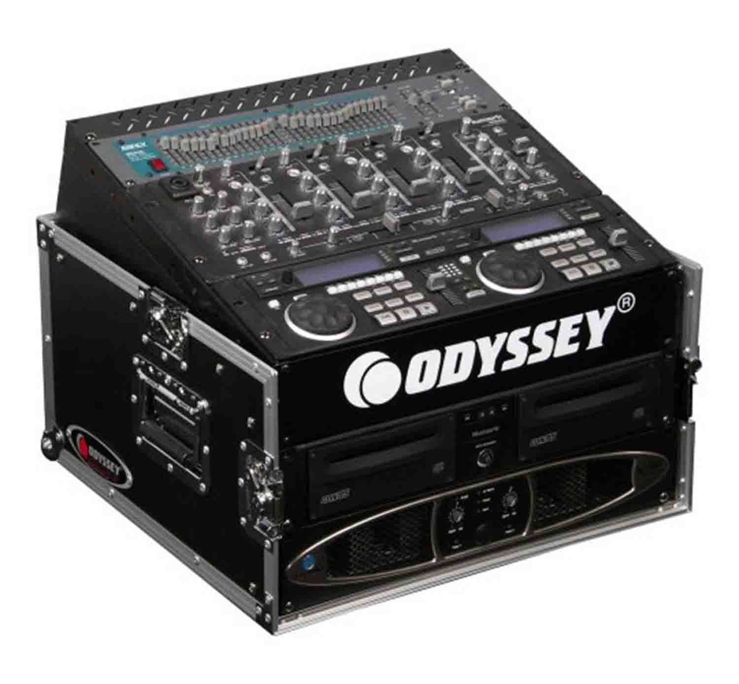 B-Stock: Odyssey FR1004 Combo Rack 10U Top Slant Rack 4U Bottom Vertical Rack - Hollywood DJ