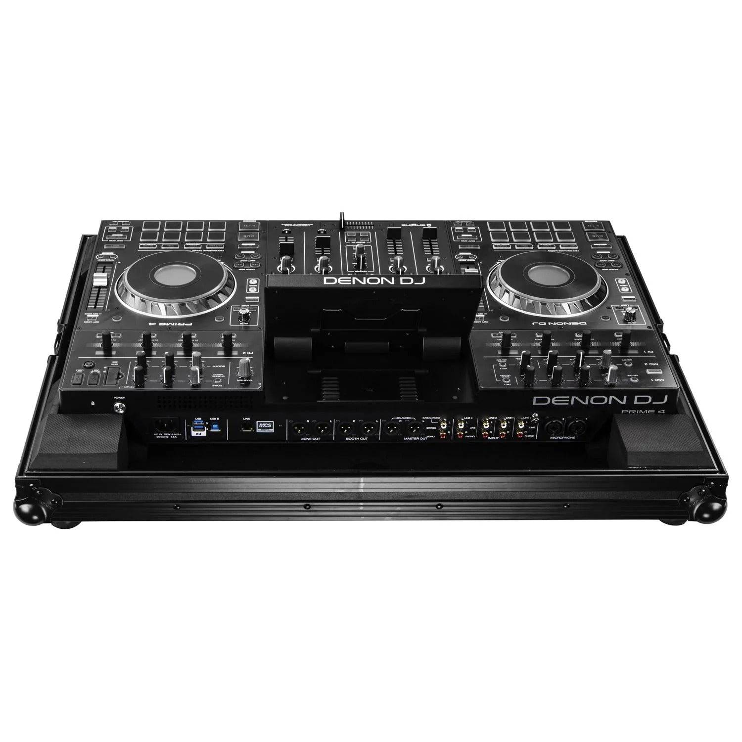 Odyssey FZDNPRIME4BL, Denon Prime 4 Black Low Profile Flight Case - Hollywood DJ