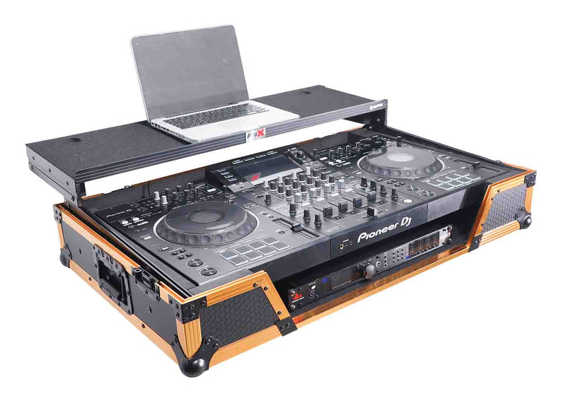 PROX XS-XDJXZWLTFGLD ATA Flight Case For Pioneer XDJ-XZ DJ Controller with Laptop Shelf - Hollywood DJ