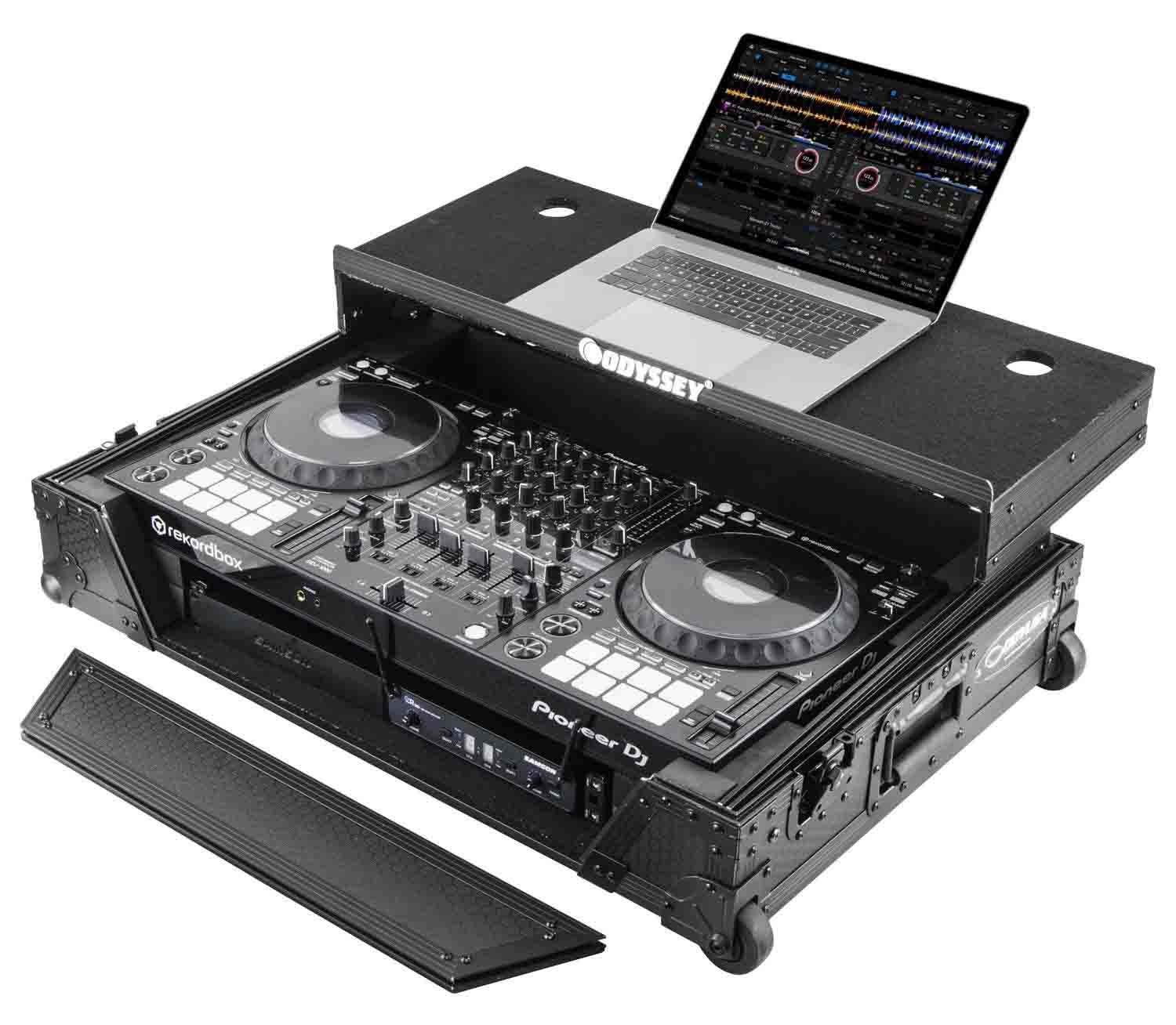 Odyssey 810271 Glide Style 1U Case for Pioneer DDJ-1000 DJ Controller with Wheels - Hollywood DJ