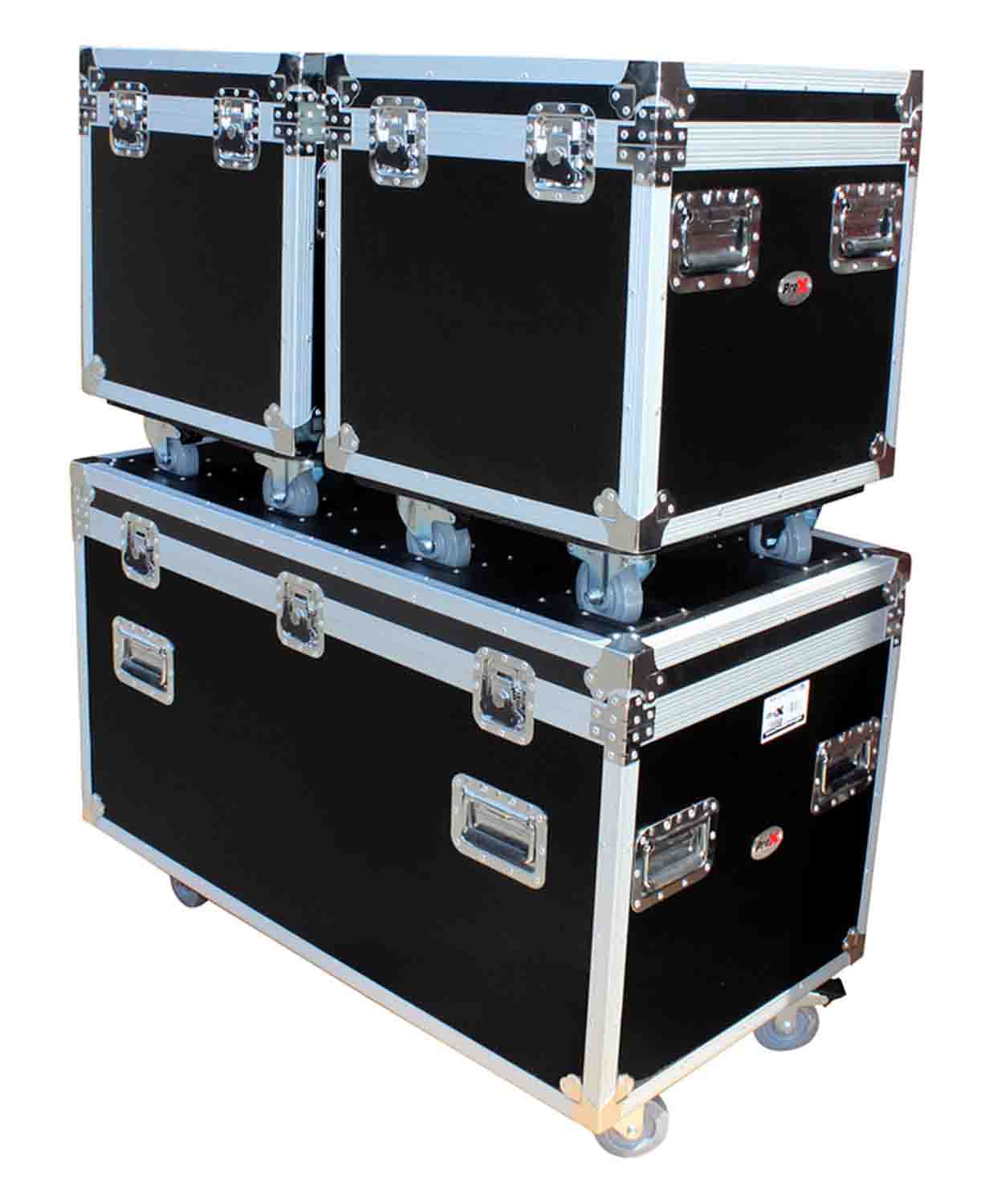 ProX XS-UTL3PKG Utility Storage ATA Style Road Cases 1 Large and 2 Half Size - 3 Case Package - Hollywood DJ