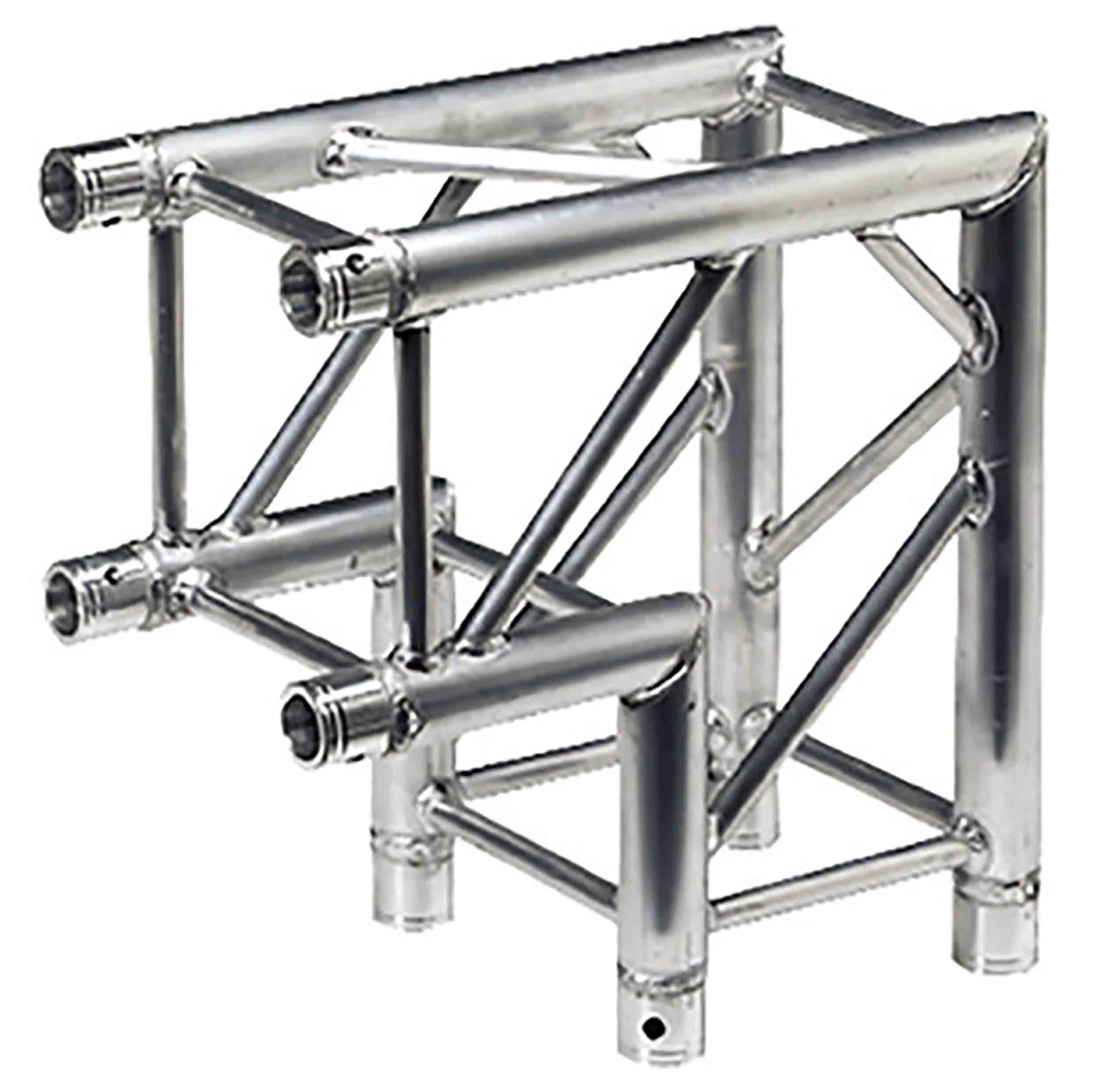 Global Truss SQ-4121, Two Way 90 Degree F34 Square Truss Corner - Silver - Hollywood DJ