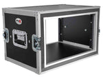 ProX T-6RSP14, 6U Vertical Shockproof Effects Rack 14" Depth Rail to Rail with Handles - Hollywood DJ
